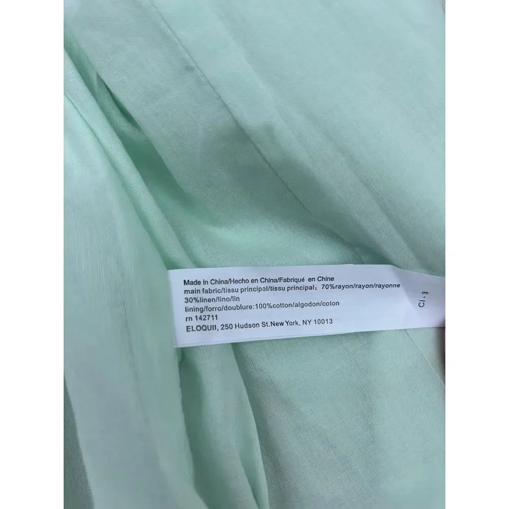 NWT Eloquii Women's Sage green longline belted vest size 14 Linen Rayon blend - Picture 8 of 8
